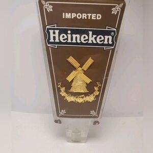 Imported Heineken Beer Tap Handle Windmill Brown Clear Lucite Advertising Bar